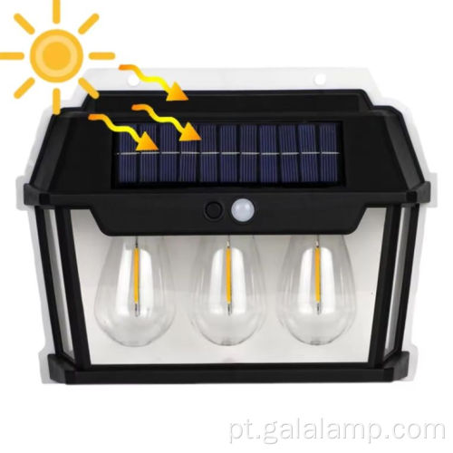 Aplique de parede externa de jardim para iluminação noturna eficiente